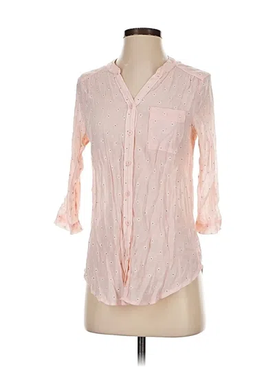 Pre-owned Timing 3/4 Sleeve Blouse In Pink