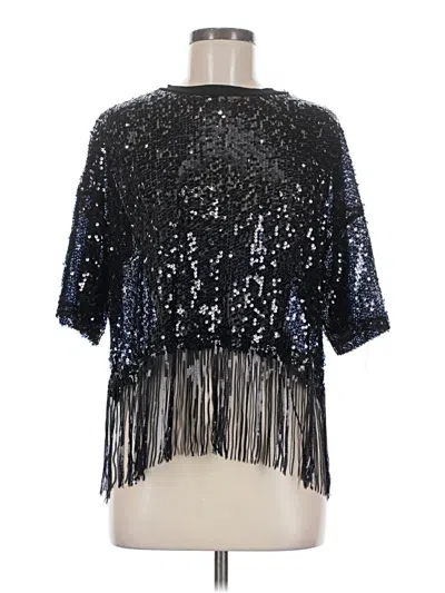 Pre-owned Timing 3/4 Sleeve Blouse In Silver