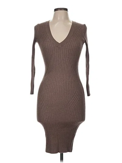 Pre-owned Timing Casual Dress In Brown