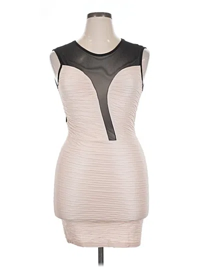 Pre-owned Timing Cocktail Dress In Tan