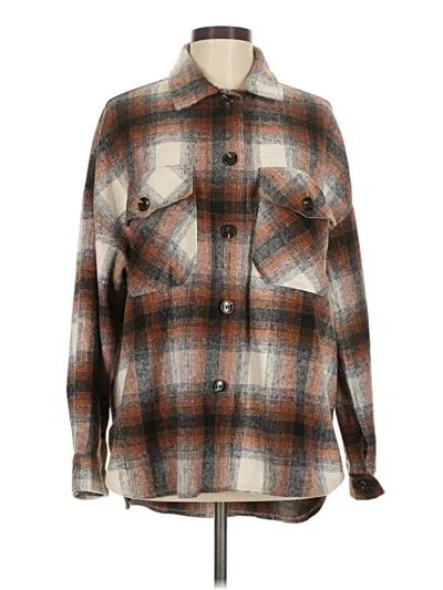 Pre-owned Timing Fleece Jacket In Brown