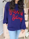 Timing Go Team Crewneck Sweatshirt In Navy/ Red In Multi