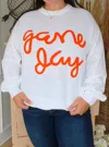 Timing Go Team Crewneck Sweatshirt In White/orange In Multi