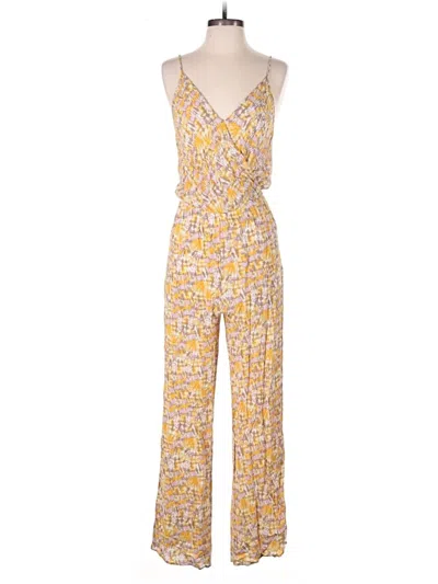 Pre-owned Timing Jumpsuit In Yellow