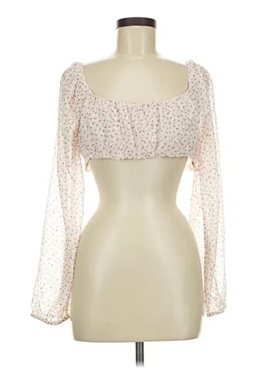 Pre-owned Timing Long Sleeve Blouse In Pink
