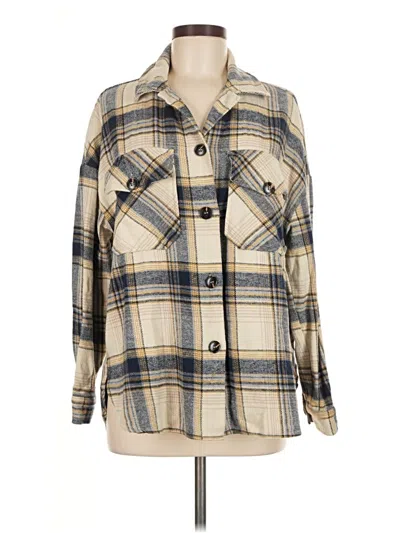 Pre-owned Timing Long Sleeve Button Down Shirt In Brown