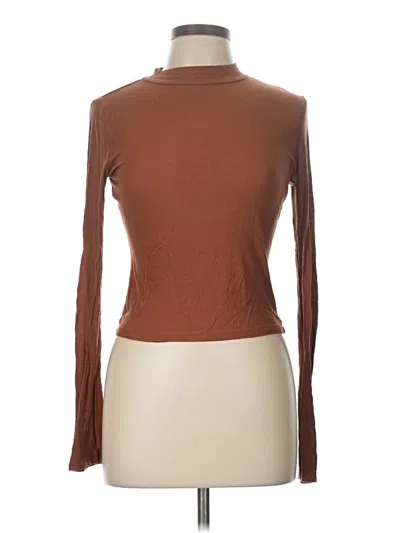 Pre-owned Timing Long Sleeve Turtleneck In Brown