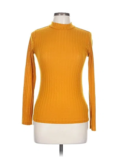 Pre-owned Timing Long Sleeve Turtleneck In Gold