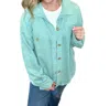 TIMING MALIA BUTTON DOWN JACKET IN SAGE