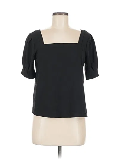 Pre-owned Timing Short Sleeve Top Black Square Neckline Tops