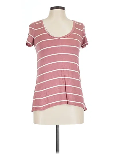 Pre-owned Timing Short Sleeve T-shirt In Burgundy