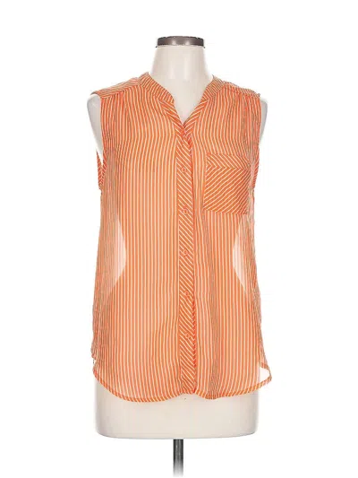 Pre-owned Timing Sleeveless Blouse In Orange