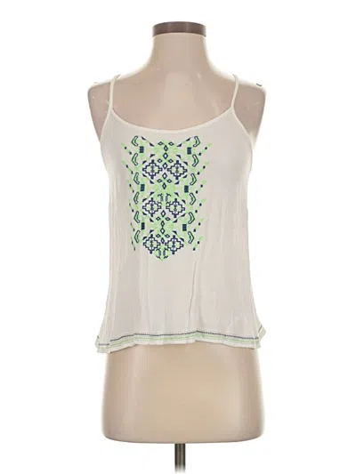 Pre-owned Timing Sleeveless Blouse In White