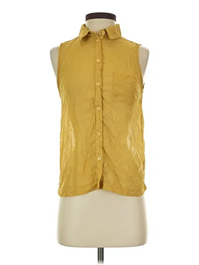 Pre-owned Timing Sleeveless Blouse In Yellow