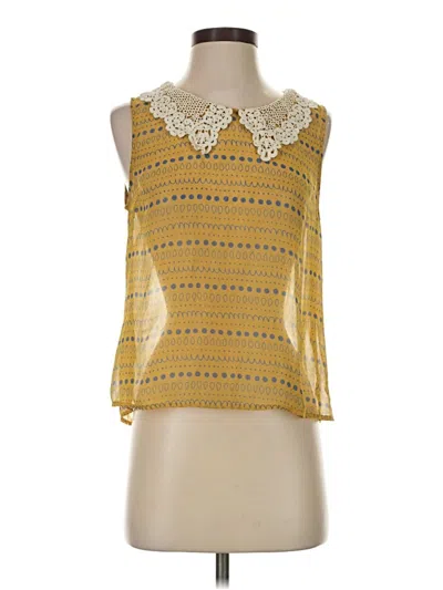 Pre-owned Timing Sleeveless Blouse In Yellow