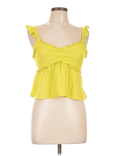 Pre-owned Timing Sleeveless Blouse In Yellow