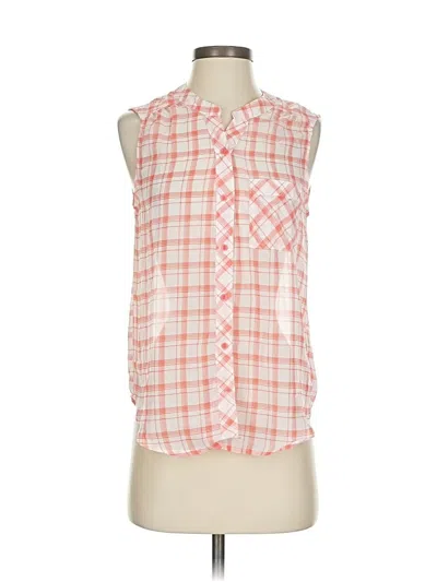 Pre-owned Timing Sleeveless Button Down Shirt In Pink