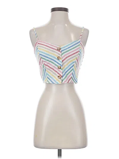 Pre-owned Timing Sleeveless Top White Sweetheart Neckline Tops