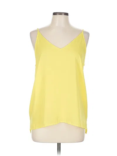 Pre-owned Timing Sleeveless Top Yellow Scoop Neck Tops