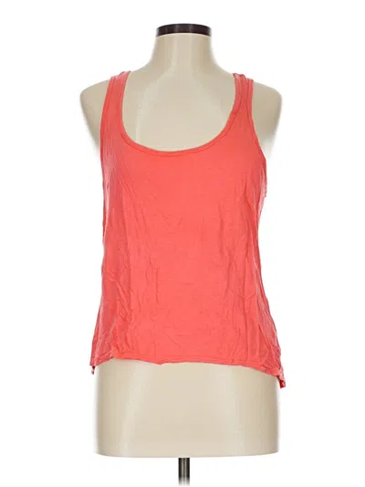Pre-owned Timing Tank Top Orange Halter Neckline Tops