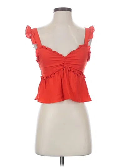 Pre-owned Timing Tank Top Red Sweetheart Neckline Tops