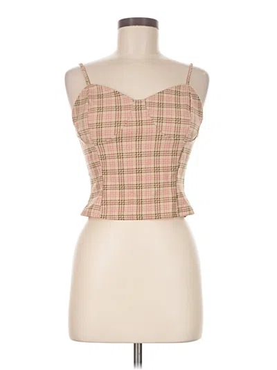 Pre-owned Timing Tube Top Pink Strapless Neckline Tops