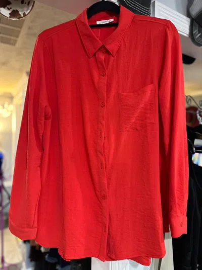 Timing Women's Brooklynn Long Sleeve Top In Tangerine