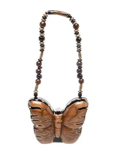Pre-owned Timmy Woods Top Handle Bag In Brown