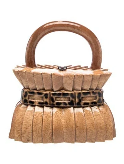 Pre-owned Timmy Woods Top Handle Bag In Neutral