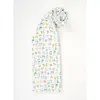 Timo & Violet Nyc Alphabet Soup Shawl Blanket In White