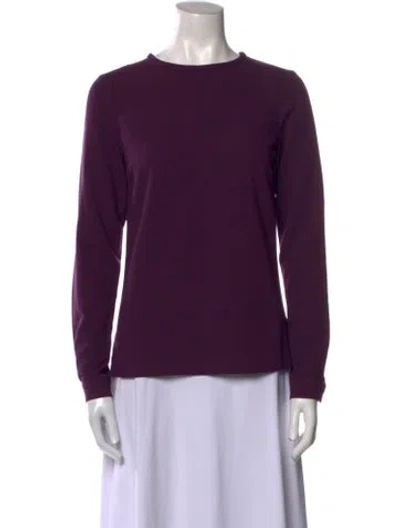 Pre-owned Timo Weiland Bateau Neckline Long Sleeve Sweatshirt In Purple