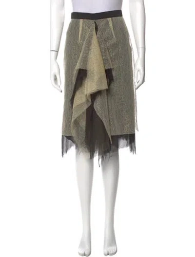 Pre-owned Timo Weiland Colorblock Pattern Knee-length Skirt In Multi