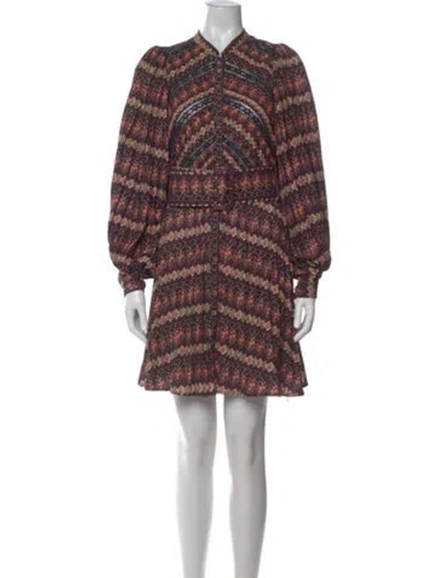 Pre-owned Timo Weiland Floral Print Mini Dress In Multi