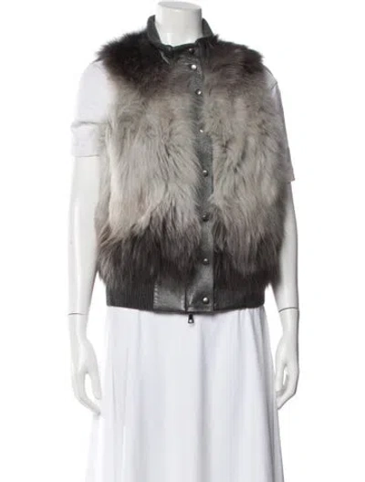 Pre-owned Timo Weiland Fur Fur Jacket In Gray