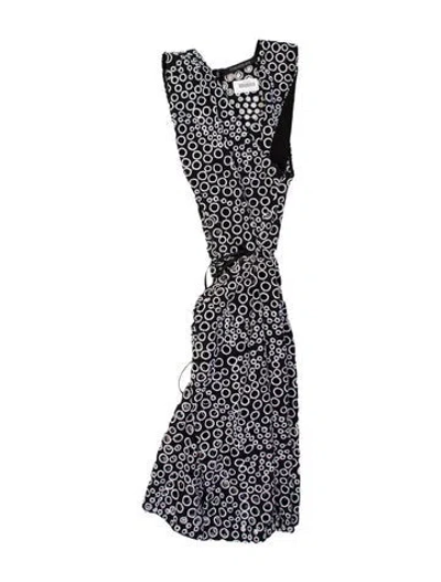 Pre-owned Timo Weiland Printed Knee-length Dress In Black