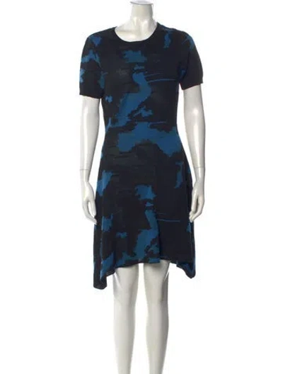 Pre-owned Timo Weiland Printed Knee-length Dress In Black