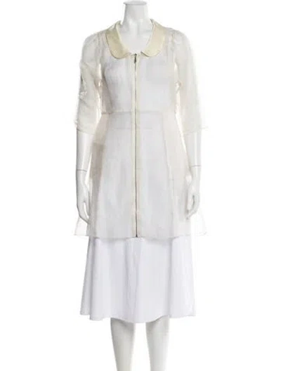 Pre-owned Timo Weiland Silk Coat In White