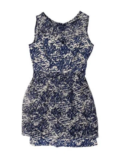 Pre-owned Timo Weiland Silk Mini Dress In Blue