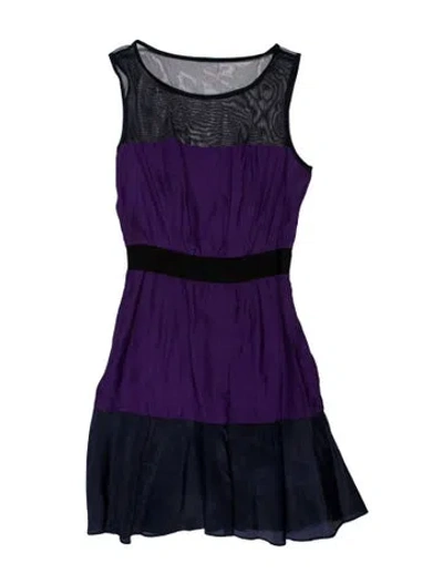 Pre-owned Timo Weiland Silk Mini Dress In Blue