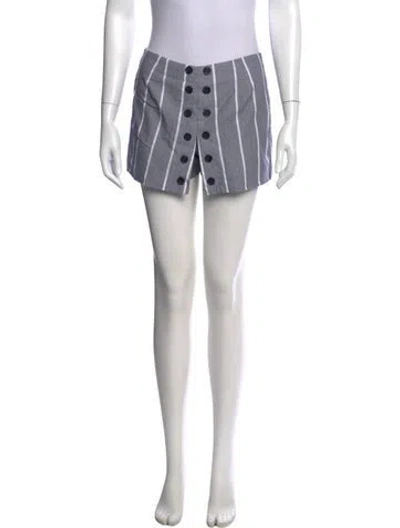 Pre-owned Timo Weiland Striped Mini Shorts In Blue