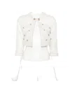 Timòtea Crystal-embellished Jacket In White