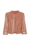 Timòtea Crystal-embellished Mesh-panels Jacket In Multi