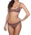 Shop Timpa Lingerie Duet Lace Underwire Demi Bra In Chocolate In Gold