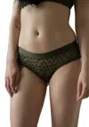 Timpa Lingerie Solstice Hipster Panty In Hunter In Green