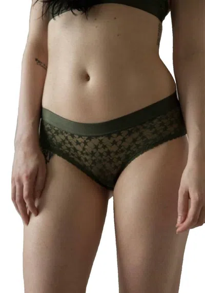 Timpa Lingerie Solstice Hipster Panty In Hunter In Green