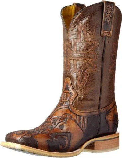Pre-owned Tin Haul Shoes Men's The Gambler Western Boot In Brown