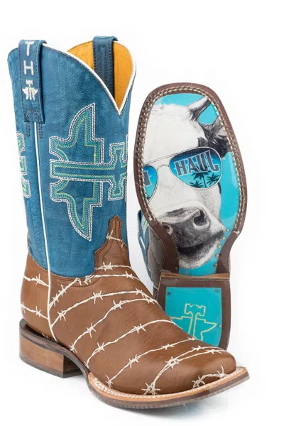 Tin Haul Women's Hands Off With Deja Moo Sole Boots In Brown