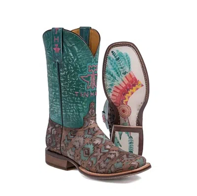 Tin Haul Women's Painted Warrior Boots In Brown In Green