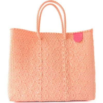 Tin Marin Canarias Medium Woven Resort Crossbody Bag In Orange