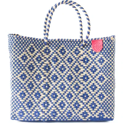 Tin Marin Mixte Medium Woven Resort Crossbody Bag In Blue